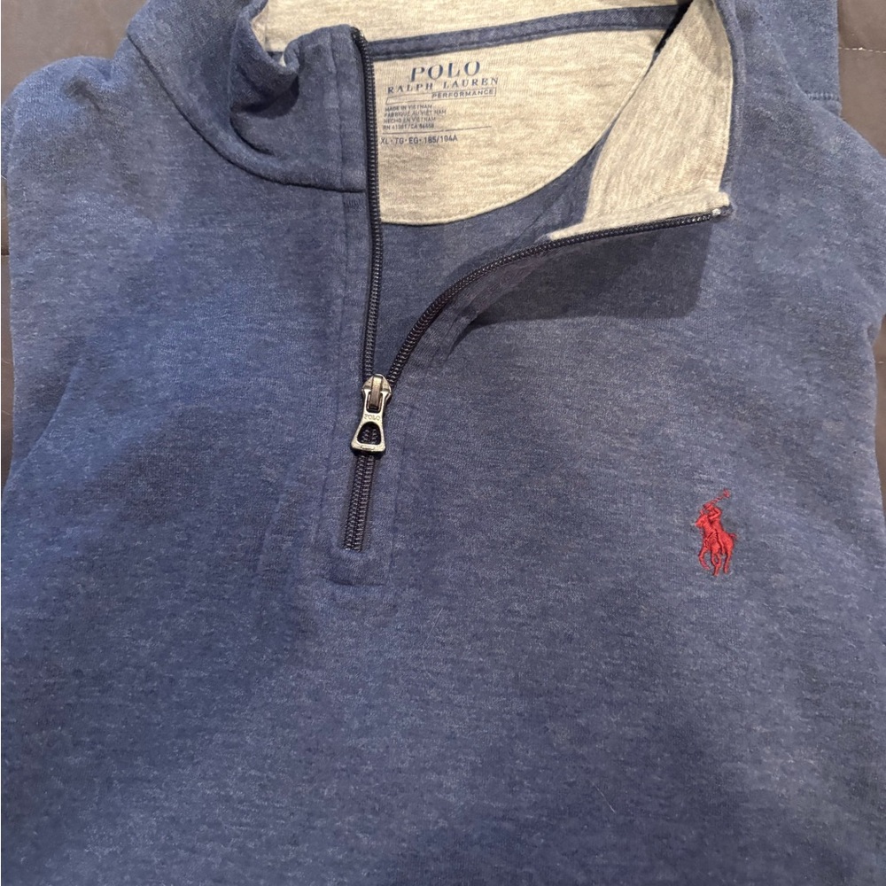 Polo by Ralph Lauren Men's Navy Zip-Up Sweater